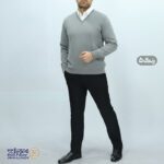 بافت مردانه پنبه‌ ای یقه هفت
