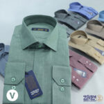 پیراهن مردانه تترون اسلپ دکمه مخفی