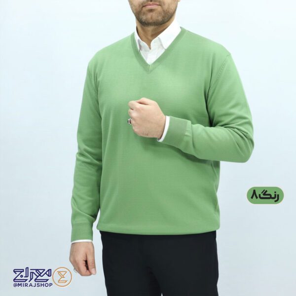 بافت مردانه پنبه‌ ای یقه هفت