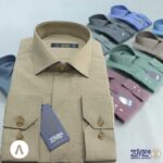 پیراهن مردانه تترون اسلپ دکمه مخفی