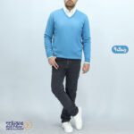 بافت مردانه پنبه‌ ای یقه هفت