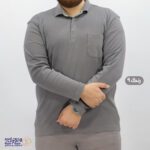 بلوز مردانه پنبه ای یقه دار سایز بزرگ