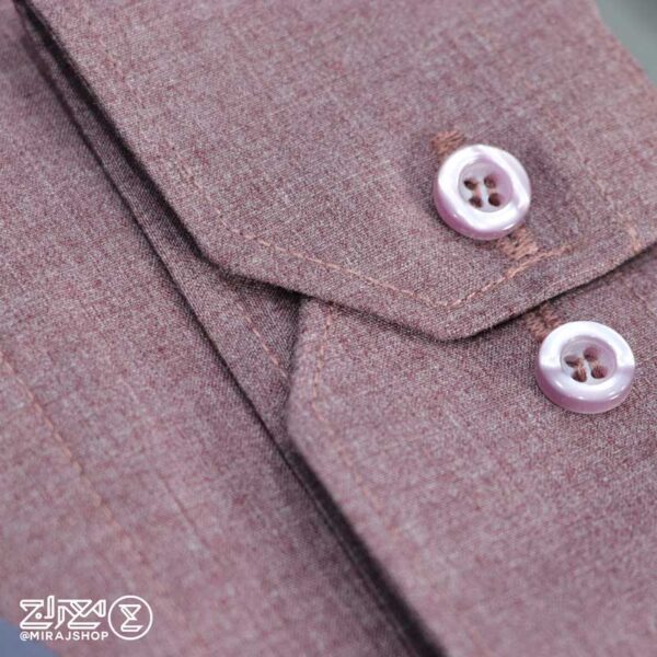 پیراهن مردانه تترون اسلپ دکمه مخفی