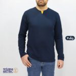 بلوز مردانه یقه کوبایی پنبه کشی ماراتن