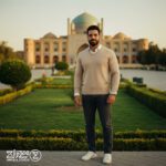 بافت مردانه پنبه‌ ای یقه هفت