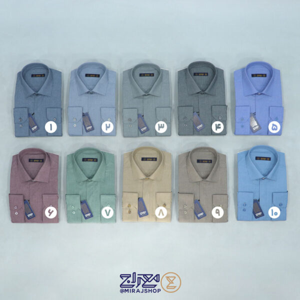 پیراهن مردانه تترون اسلپ دکمه مخفی