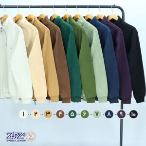 بلوز مردانه پنبه سلانیک نیم زیپ