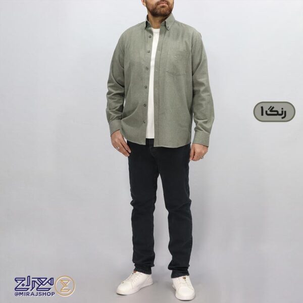 پیراهن مردانه پنبه‌ای پشمی جناقی