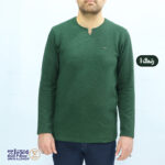 بلوز مردانه پنبه ژاکارد یقه کوبایی