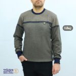 بلوز مردانه پنبه ژاکارد یقه گرد