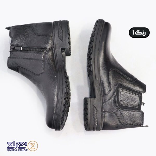 نیم بوت مردانه چرم طبیعی