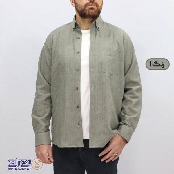 پیراهن مردانه پنبه‌ای پشمی جناقی