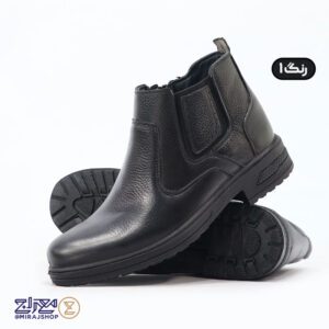 نیم بوت مردانه چرم طبیعی