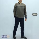 بلوز مردانه پنبه ژاکارد یقه گرد