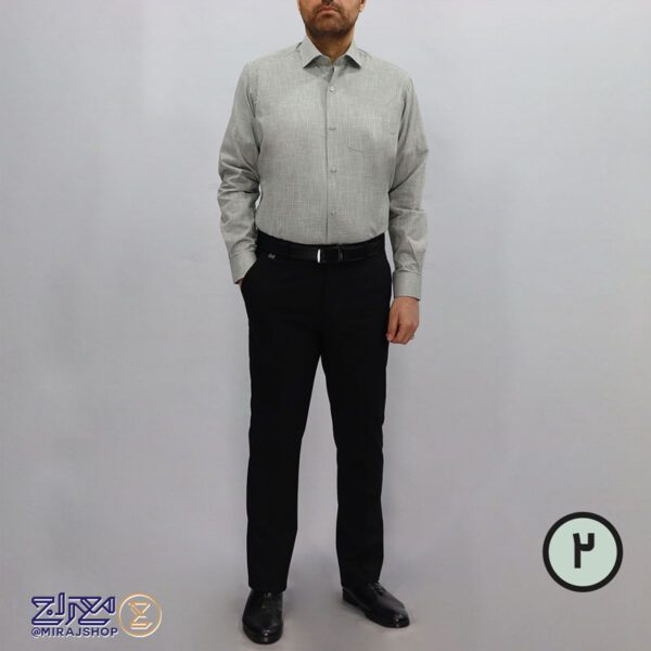 پیراهن مردانه پنبه کنفی بافت اسلپ