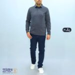 بلوز مردانه پنبه ژاکارد طرح جناقی