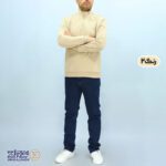 بلوز مردانه پنبه سلانیک نیم زیپ