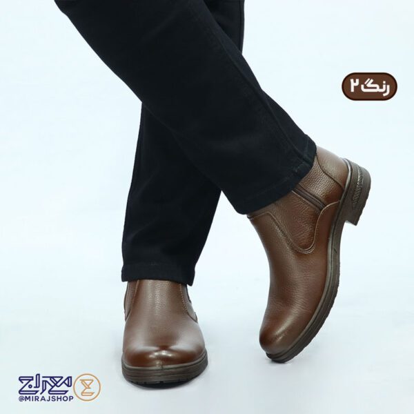 نیم بوت مردانه چرم طبیعی