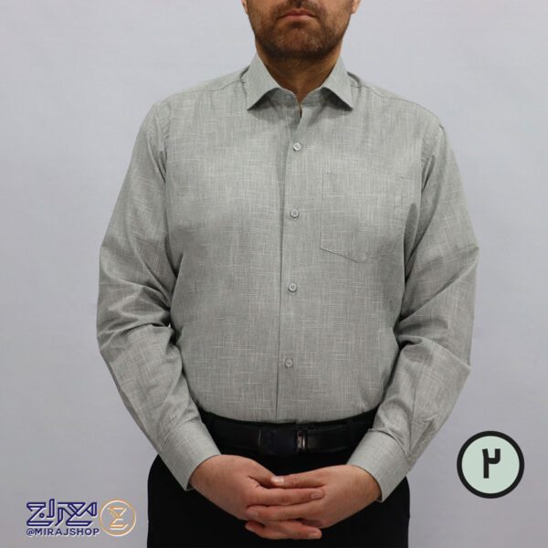 پیراهن مردانه پنبه کنفی بافت اسلپ