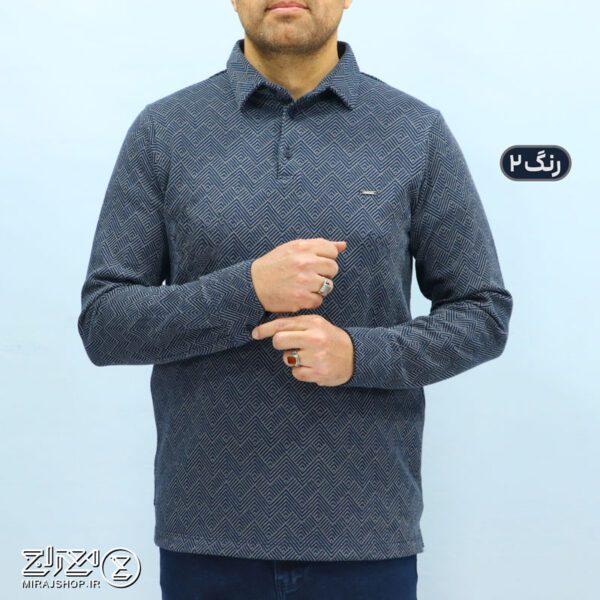 بلوز مردانه پنبه ژاکارد طرح جناقی