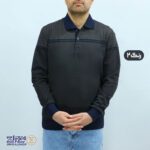 بلوز مردانه پنبه ژاکارد یقه دار
