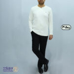 بلوز مردانه پنبه ژاکارد یقه کوبایی