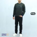 بلوز مردانه پنبه ژاکارد یقه گرد