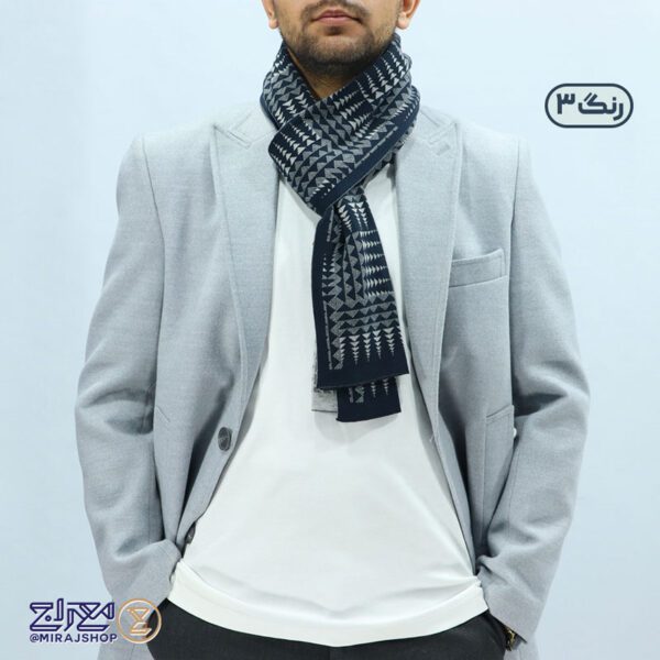 شال‌ گردن مردانه پنبه‌ای دورو