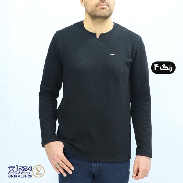 بلوز مردانه پنبه ژاکارد یقه کوبایی