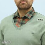 بلوز مردانه پنبه سلانیک یقه پیراهنی