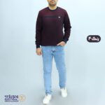 بلوز مردانه پنبه ژاکارد یقه گرد