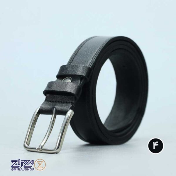 کمربند مردانه چرم طبیعی زبانه دار چکاوک - Image 8