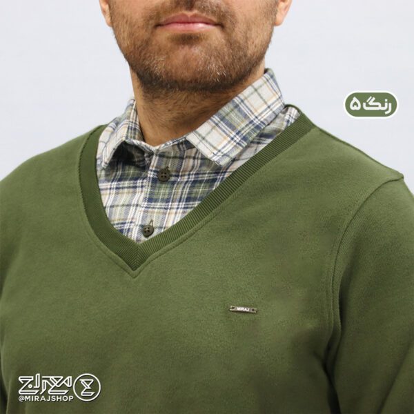 بلوز مردانه پنبه سلانیک یقه پیراهنی