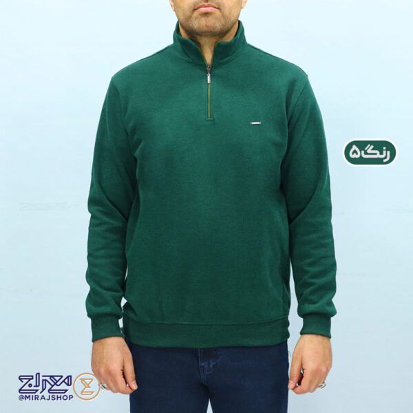 بلوز مردانه پنبه سلانیک نیم زیپ