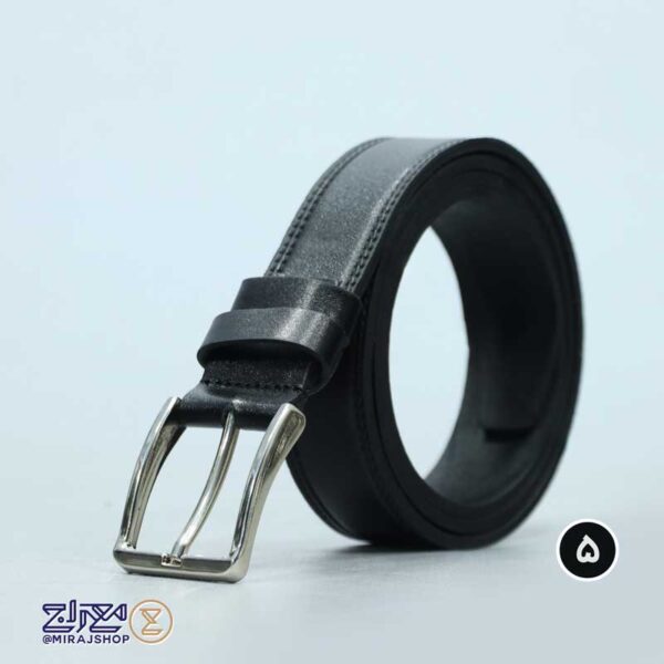 کمربند مردانه چرم طبیعی زبانه دار چکاوک - Image 7