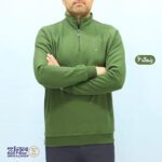 بلوز مردانه پنبه سلانیک نیم زیپ