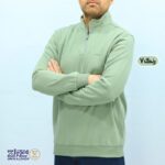 بلوز مردانه پنبه سلانیک نیم زیپ