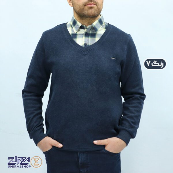 بلوز مردانه پنبه سلانیک یقه پیراهنی