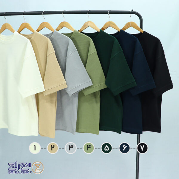 تیشرت مردانه پنبه فندوقی باکسی