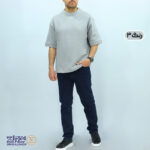 تیشرت مردانه پنبه فندوقی باکسی