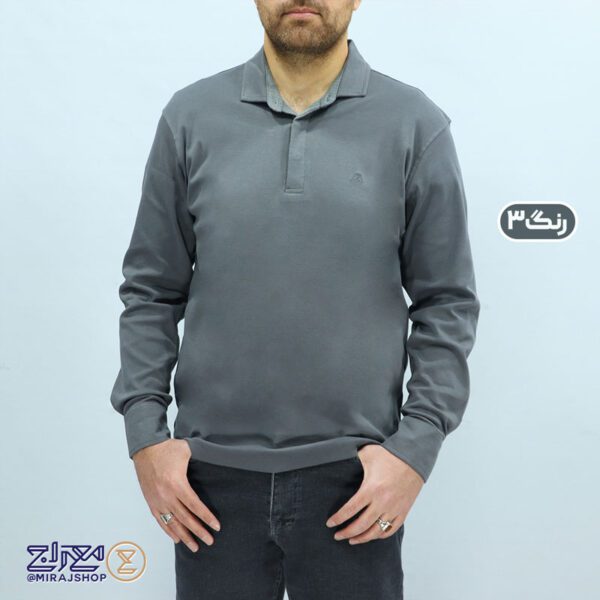 بلوز مردانه پنبه ای یقه دار مچ پیراهنی