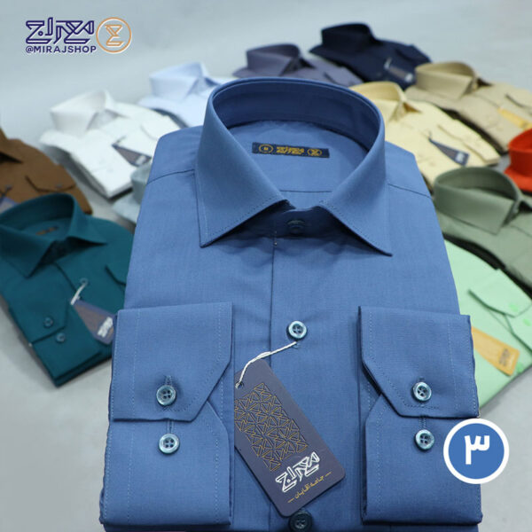پیراهن مردانه تترون سعادت یقه دار