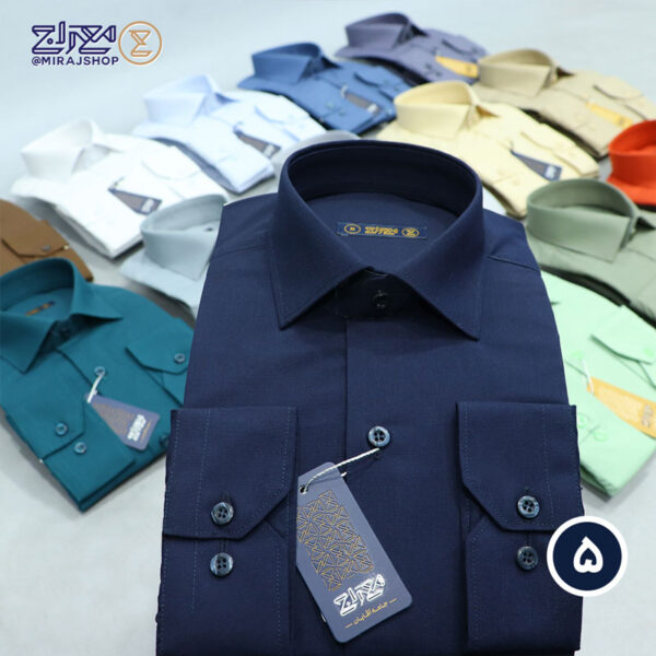 پیراهن مردانه تترون سعادت یقه دار