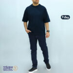 تیشرت مردانه پنبه فندوقی باکسی