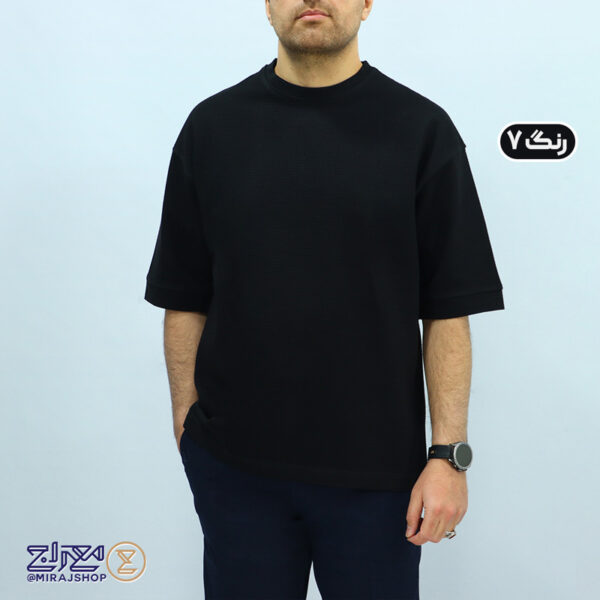 تیشرت مردانه پنبه فندوقی باکسی