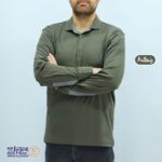 بلوز مردانه پنبه ای یقه دار مچ پیراهنی