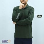 بلوز مردانه پنبه ای یقه دار مچ پیراهنی