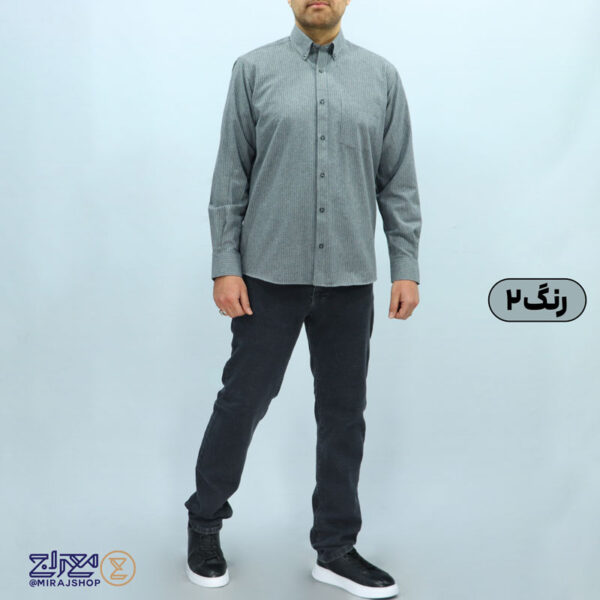 پیراهن مردانه پشمی تُرک طرح خطی