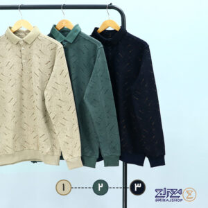 بلوز مردانه پنبه سلانیک یقه دار طرح دار