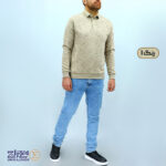 بلوز مردانه پنبه سلانیک یقه دار طرح دار